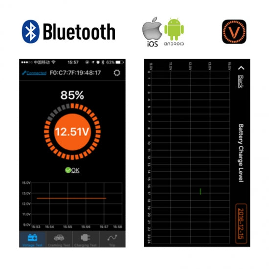 A123 26650 M1B Start Batteries with Blue Tooth Monitor for Motorcycles and Cars