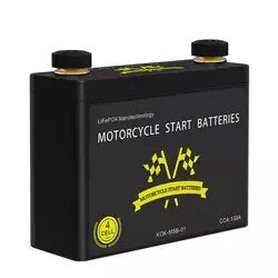 Lithium 12V 2.5Ah 130CA Start Stop Battery for Motorcycle Dirt/Track/Race Bikes with Balancing Function