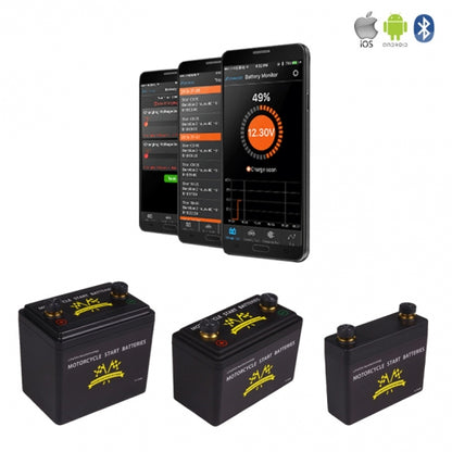 A123 26650 M1B Motorcycle Start Batteries with Bluetooth Monitor LiFePO4 12V 2.5ah 5ah 7.5ah