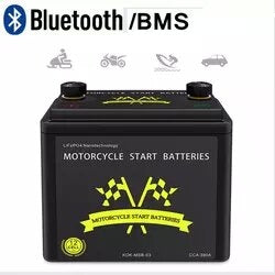 Smart 12V Motorcycle Battery 5Ah 6.5Ah 7Ah 390CCA LiFePO4 Small Rechargeable 12v Battery Bluetooth Customized