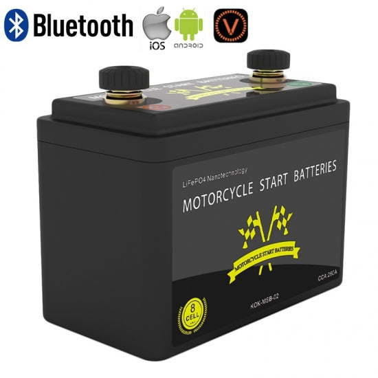 A123 26650 M1B Lithium Motorcycle Batteries with Bluetooth Monitor LiFePO4 12V 260CCA Pb-Eq 14-17Ah